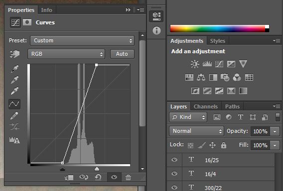 Ukázka nastavení křivek ve Photoshopu